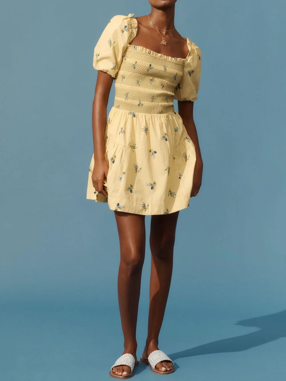 Dress bundle, yellow dress and green polka dot dress